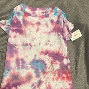 New Tie-Dye Pet Shirt Size Large with Reflective 🐾 paw print Dog Cat Monkey